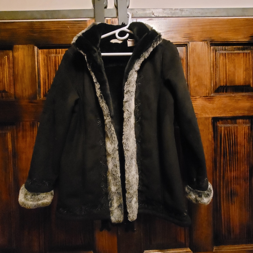 LL Bean sherpa-lined coat